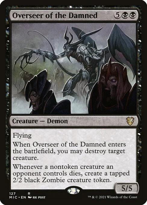 Overseer of the Damned, carta Magic di tipo Creature — Demon illustrata da rk post