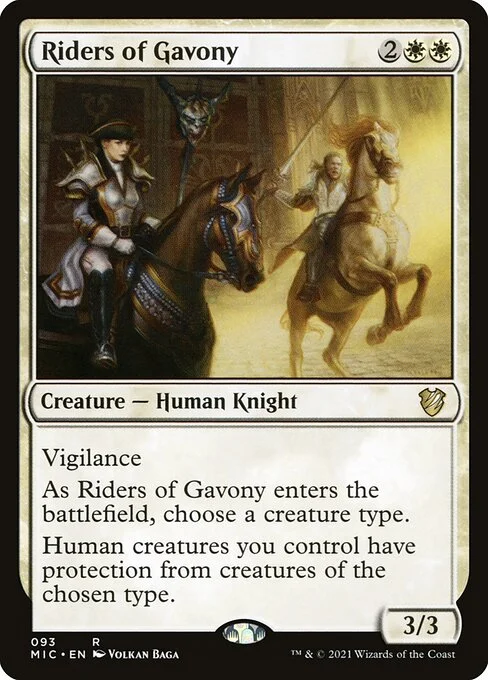 Riders of Gavony, carta Magic di tipo Creature — Human Knight illustrata da Volkan Baǵa
