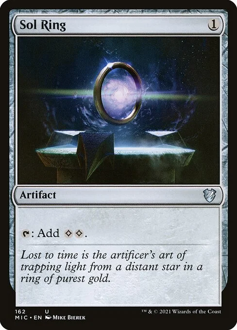 Sol Ring, carta Magic di tipo Artifact illustrata da Mike Bierek