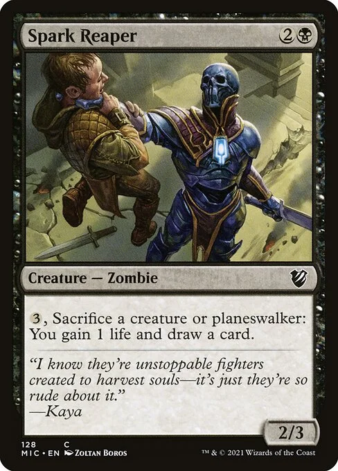 Spark Reaper, carta Magic di tipo Creature — Zombie illustrata da Zoltan Boros