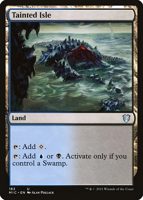 Tainted Isle, carta Magic di tipo Land illustrata da Alan Pollack
