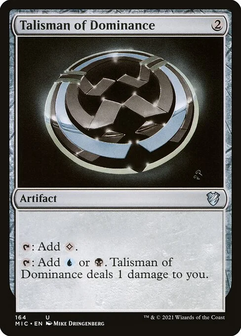 Talisman of Dominance, carta Magic di tipo Artifact illustrata da Mike Dringenberg
