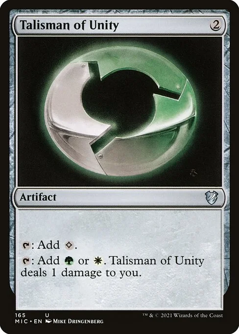 Talisman of Unity, carta Magic di tipo Artifact illustrata da Mike Dringenberg