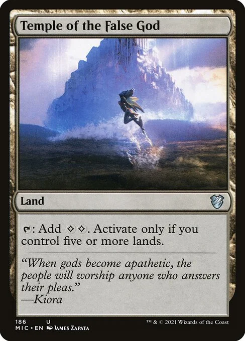 Temple of the False God, carta Magic di tipo Land illustrata da James Zapata