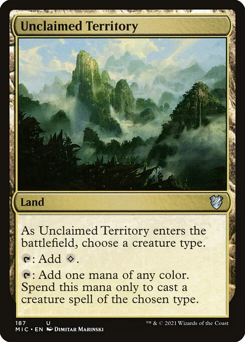 Unclaimed Territory, carta Magic di tipo Land illustrata da Dimitar Marinski