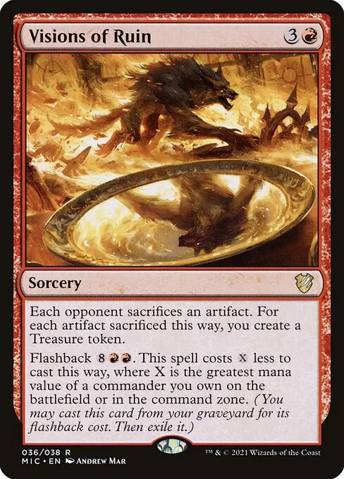 Visions of Ruin, carta Magic di tipo Sorcery illustrata da Andrew Mar