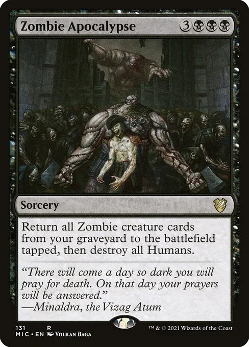 Zombie Apocalypse, carta Magic di tipo Sorcery illustrata da Volkan Baǵa
