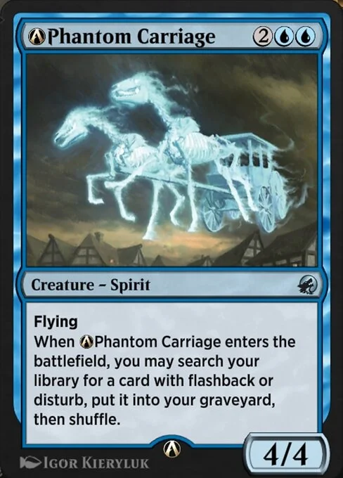 A-Phantom Carriage, carta Magic di tipo Creature — Spirit illustrata da Igor Kieryluk