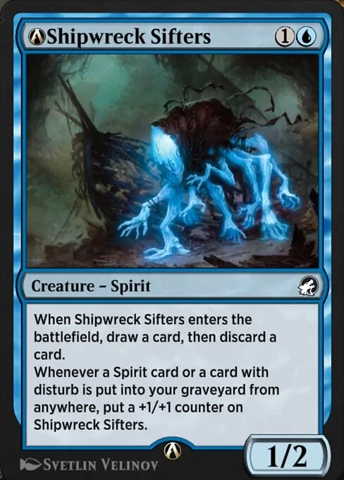 A-Shipwreck Sifters, carta Magic di tipo Creature — Spirit illustrata da Svetlin Velinov