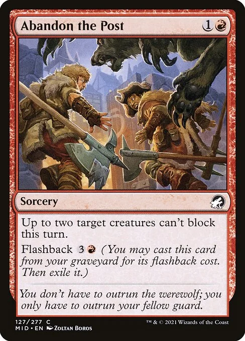 Abandon the Post, carta Magic di tipo Sorcery illustrata da Zoltan Boros