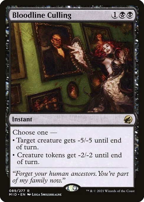 Bloodline Culling, carta Magic di tipo Instant illustrata da Liiga Smilshkalne