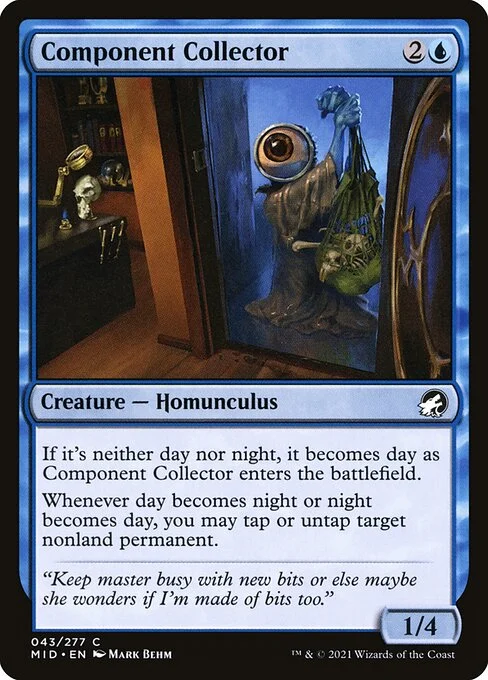 Component Collector, carta Magic di tipo Creature — Homunculus illustrata da Mark Behm