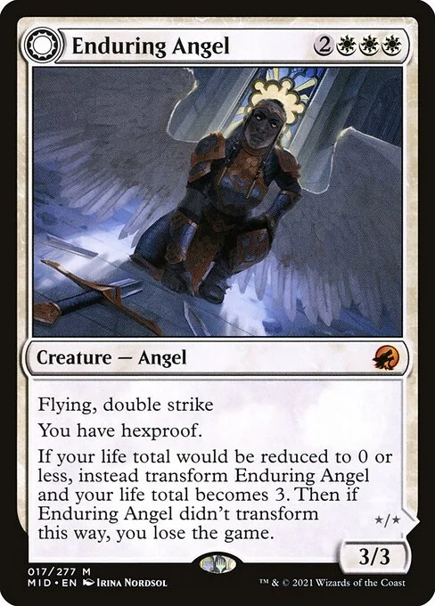 Enduring Angel // Angelic Enforcer, carta Magic di tipo Creature — Angel // Creature — Angel illustrata da Irina Nordsol