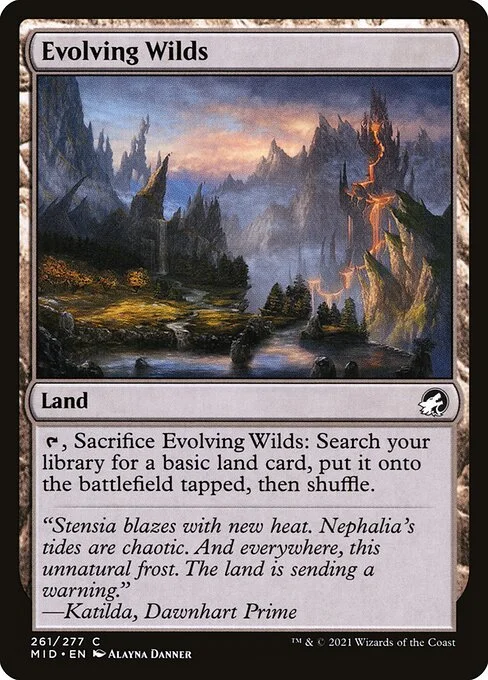 Evolving Wilds, carta Magic di tipo Land illustrata da Alayna Danner