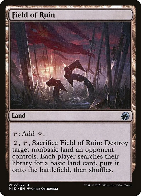 Field of Ruin, carta Magic di tipo Land illustrata da Chris Ostrowski