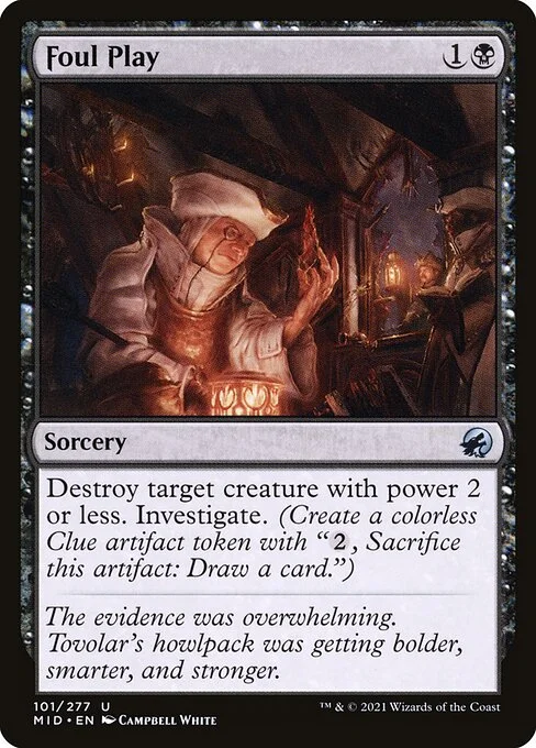 Foul Play, carta Magic di tipo Sorcery illustrata da Campbell White