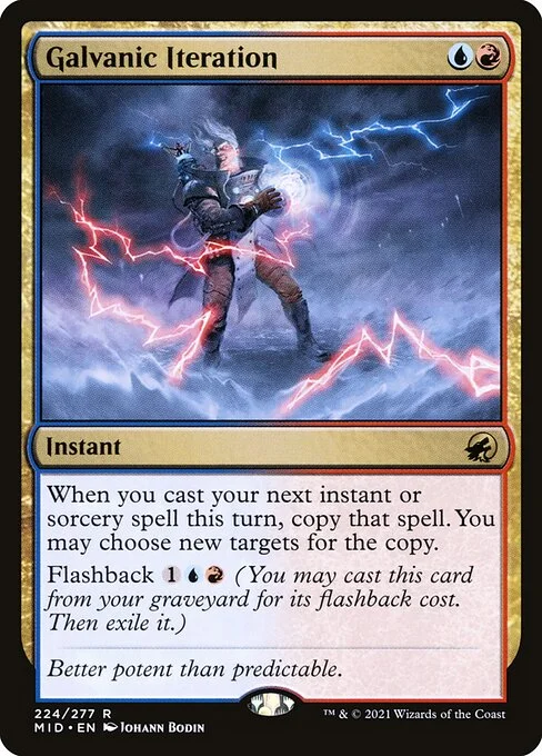 Galvanic Iteration, carta Magic di tipo Instant illustrata da Johann Bodin