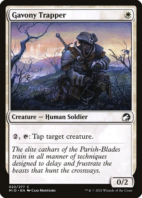 Gavony Trapper, carta Magic di tipo Creature — Human Soldier illustrata da Caio Monteiro