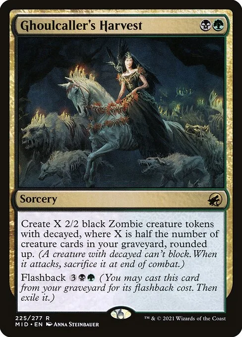 Ghoulcaller's Harvest, carta Magic di tipo Sorcery illustrata da Anna Steinbauer
