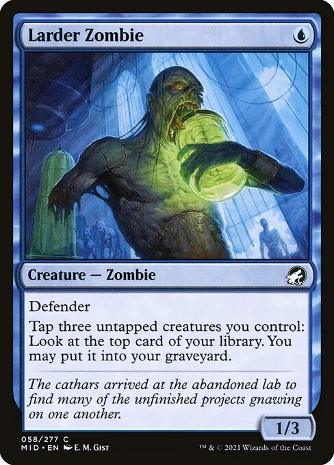 Larder Zombie, carta Magic di tipo Creature — Zombie illustrata da E. M. Gist