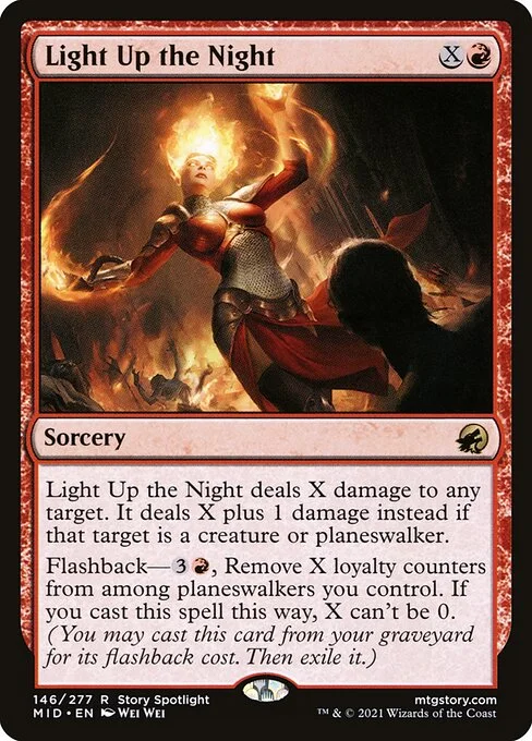 Light Up the Night, carta Magic di tipo Sorcery illustrata da Wei Wei