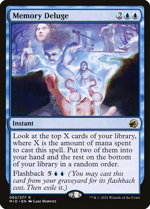 Memory Deluge, carta Magic di tipo Instant illustrata da Lake Hurwitz