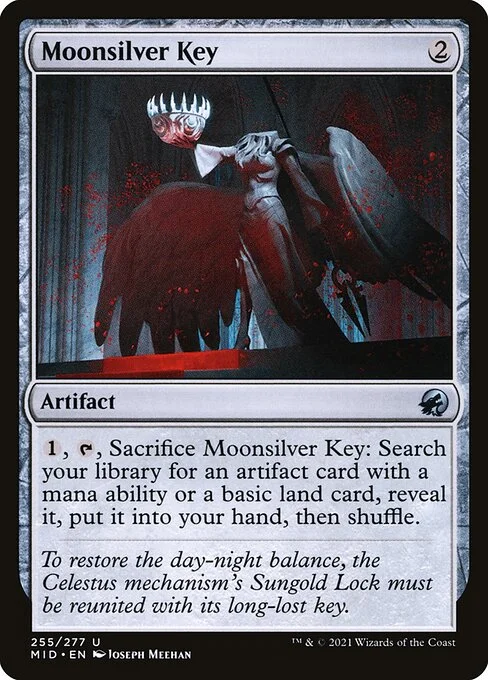 Moonsilver Key, carta Magic di tipo Artifact illustrata da Joseph Meehan