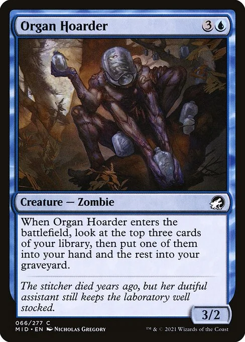 Organ Hoarder, carta Magic di tipo Creature — Zombie illustrata da Nicholas Gregory