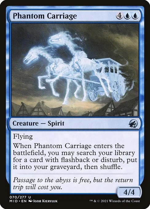 Phantom Carriage, carta Magic di tipo Creature — Spirit illustrata da Igor Kieryluk
