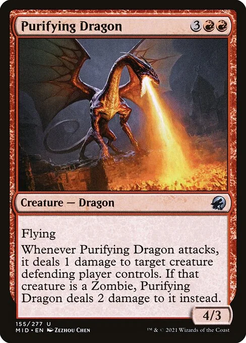 Purifying Dragon, carta Magic di tipo Creature — Dragon illustrata da Zezhou Chen