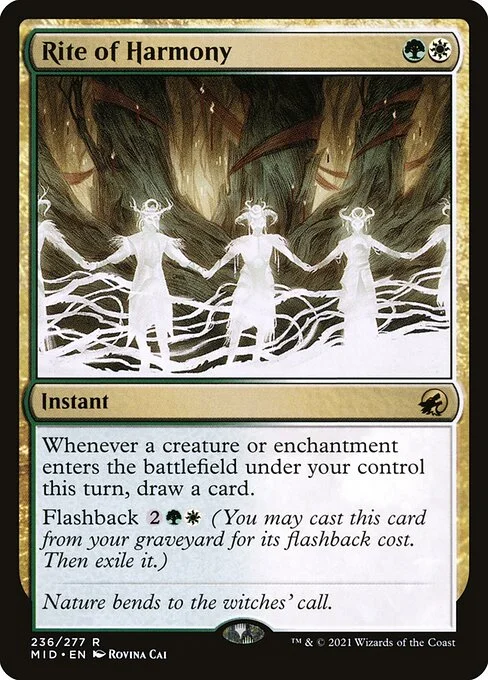 Rite of Harmony, carta Magic di tipo Instant illustrata da Rovina Cai