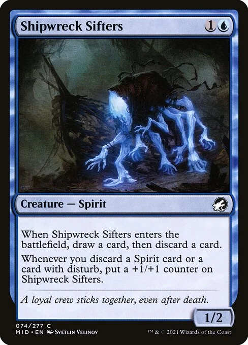 Shipwreck Sifters, carta Magic di tipo Creature — Spirit illustrata da Svetlin Velinov