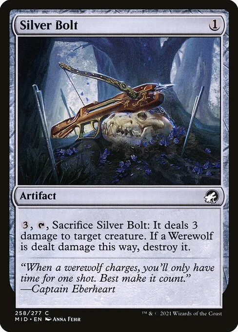 Silver Bolt, carta Magic di tipo Artifact illustrata da Anna Fehr