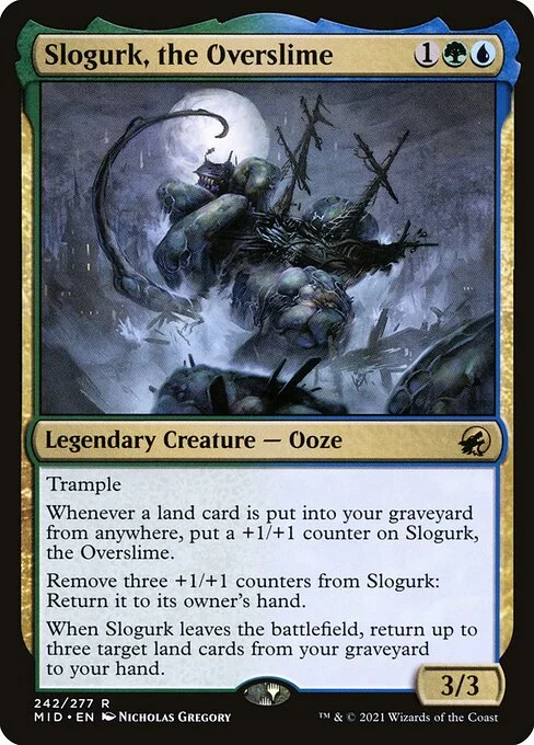 Slogurk, the Overslime, carta Magic di tipo Legendary Creature — Ooze illustrata da Nicholas Gregory