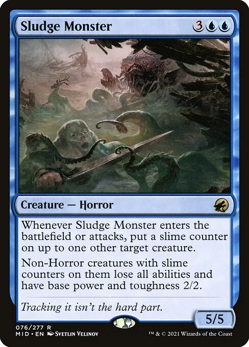 Sludge Monster, carta Magic di tipo Creature — Horror illustrata da Svetlin Velinov