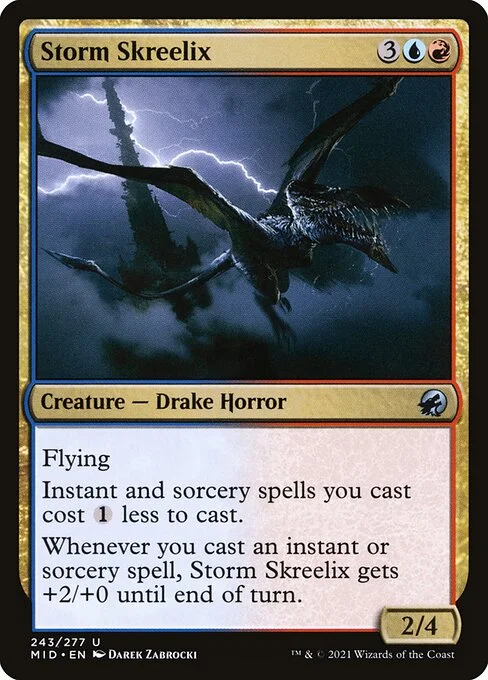Storm Skreelix, carta Magic di tipo Creature — Drake Horror illustrata da Darek Zabrocki