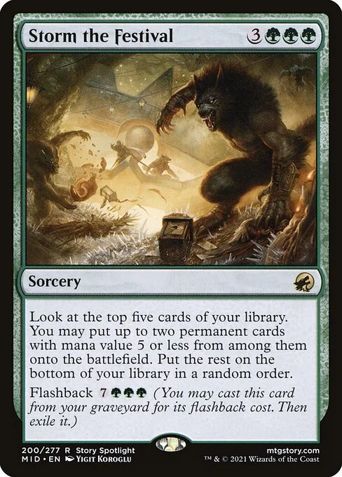 Storm the Festival, carta Magic di tipo Sorcery illustrata da Yigit Koroglu