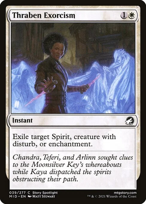 Thraben Exorcism, carta Magic di tipo Instant illustrata da Matt Stewart