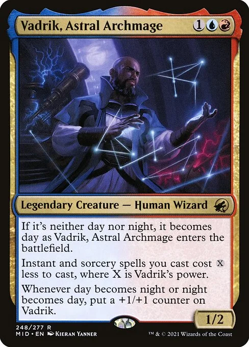 Vadrik, Astral Archmage, carta Magic di tipo Legendary Creature — Human Wizard illustrata da Kieran Yanner