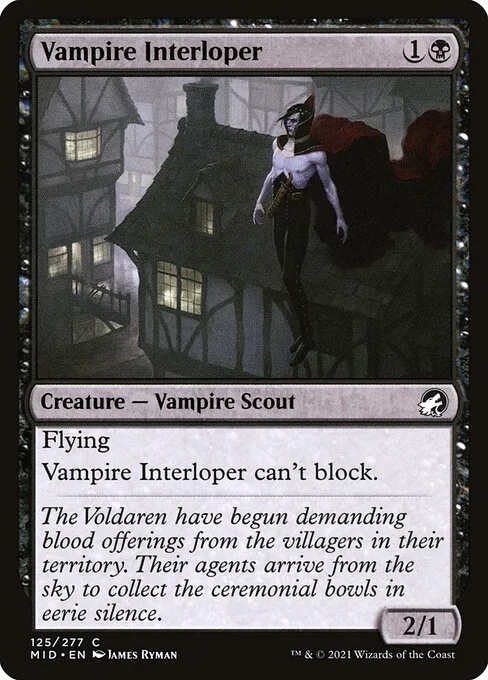 Vampire Interloper, carta Magic di tipo Creature — Vampire Scout illustrata da James Ryman