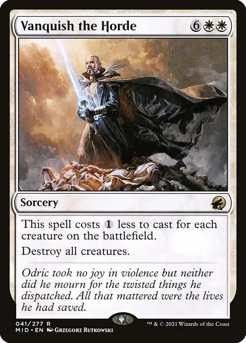 Vanquish the Horde, carta Magic di tipo Sorcery illustrata da Grzegorz Rutkowski