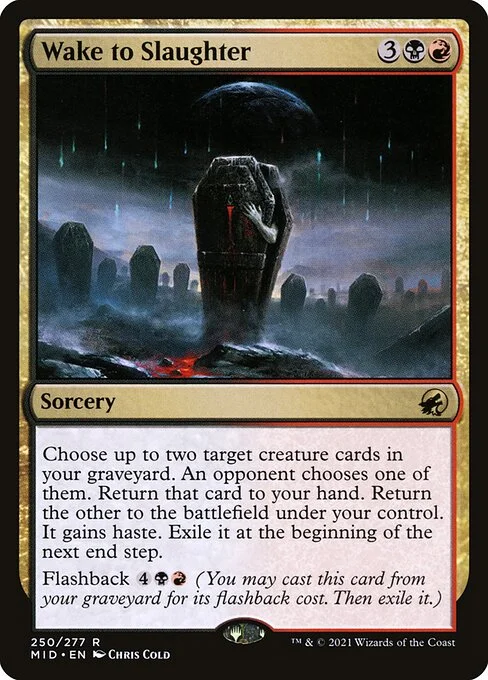 Wake to Slaughter, carta Magic di tipo Sorcery illustrata da Chris Cold