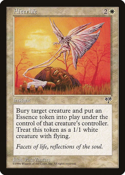 Afterlife, carta Magic di tipo Instant illustrata da Pete Venters