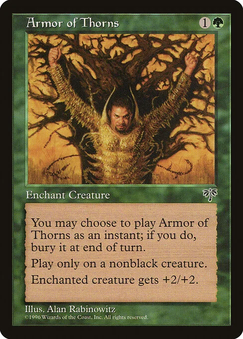Armor of Thorns, carta Magic di tipo Enchantment — Aura illustrata da Alan Rabinowitz