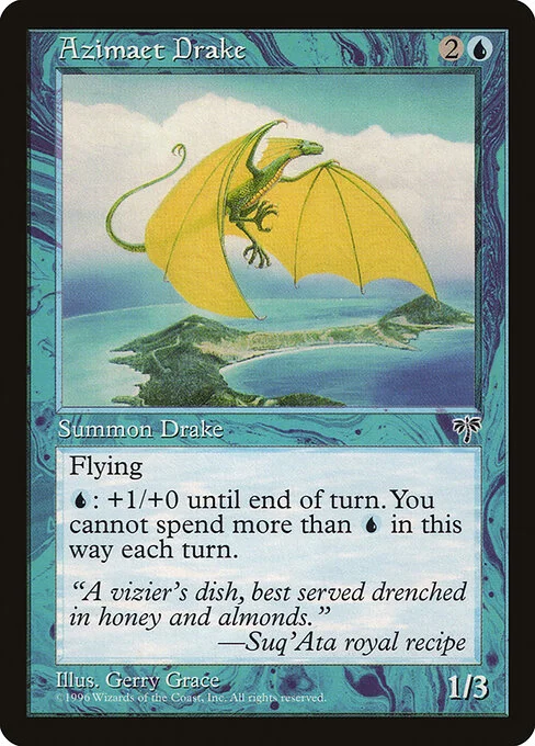 Azimaet Drake, carta Magic di tipo Creature — Drake illustrata da Gerry Grace