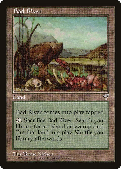 Bad River, carta Magic di tipo Land illustrata da Terese Nielsen