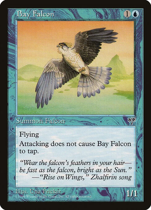 Bay Falcon, carta Magic di tipo Creature — Bird illustrata da Una Fricker