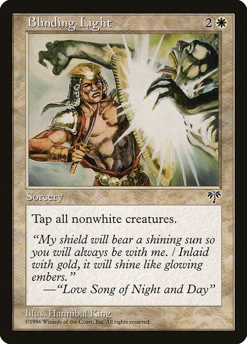 Blinding Light, carta Magic di tipo Sorcery illustrata da Hannibal King
