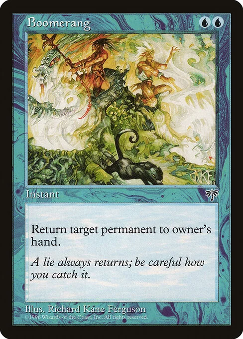 Boomerang, carta Magic di tipo Instant illustrata da Richard Kane Ferguson