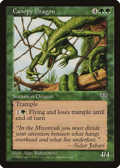 Canopy Dragon, carta Magic di tipo Creature — Dragon illustrata da Alan Rabinowitz
